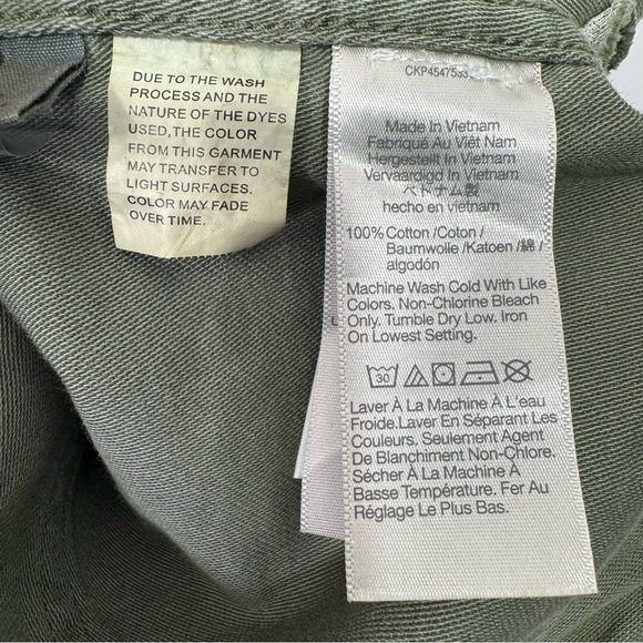 Madewell Womens Olive Green Utility Pants Patch Pockets Casual Straight Leg - Picture 13 of 15